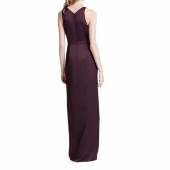 NWT‎ Halston Cowl Drape Satin Slip Gown - Size 0 - Picture 3 of 13